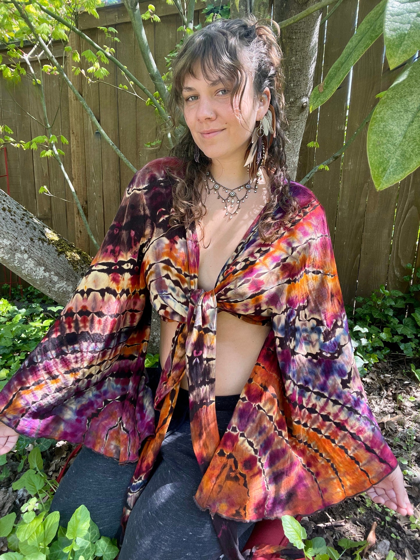 "Serene Sunset" - Plus Wrap Top