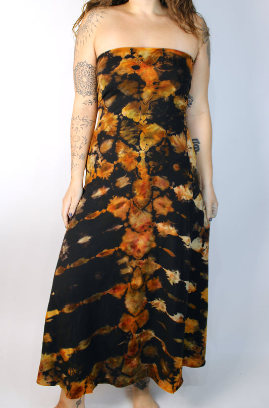 "Wildfire Ember" - Reverse Dyed Maxi Skirt/Dress