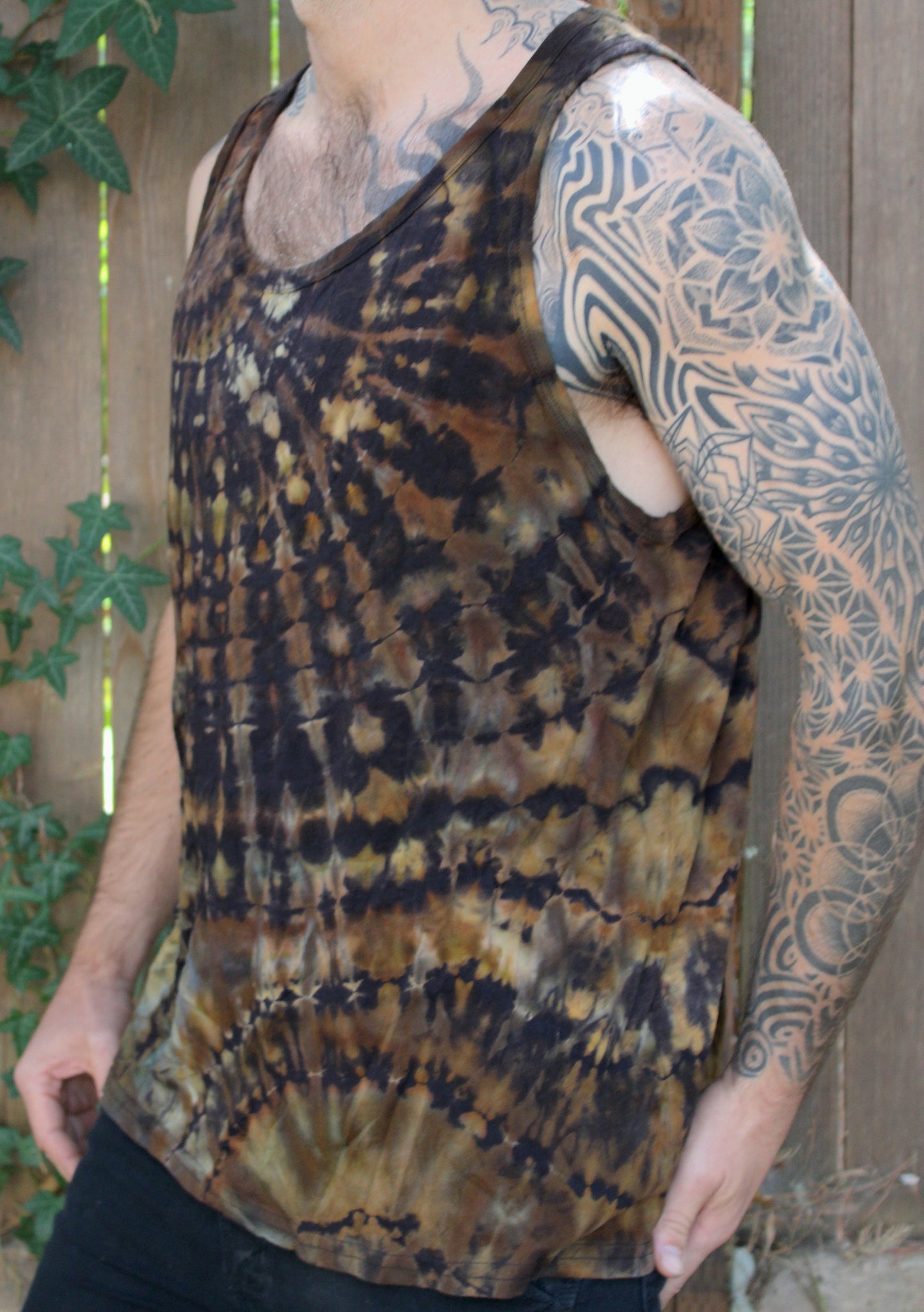 M - "Jade Enchantress" Cotton Ribbed Tank Dress