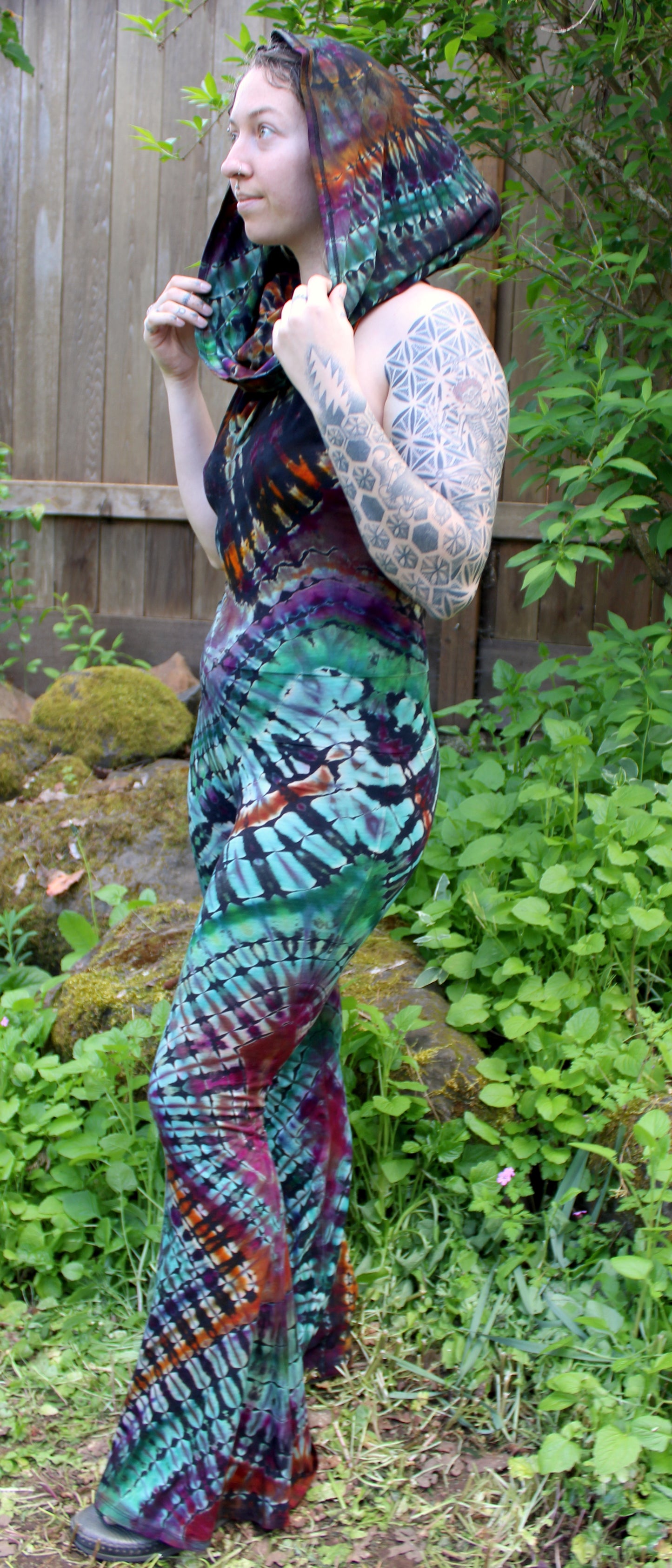S - "Space Rainbow" Reverse Dye Firebird Onesie