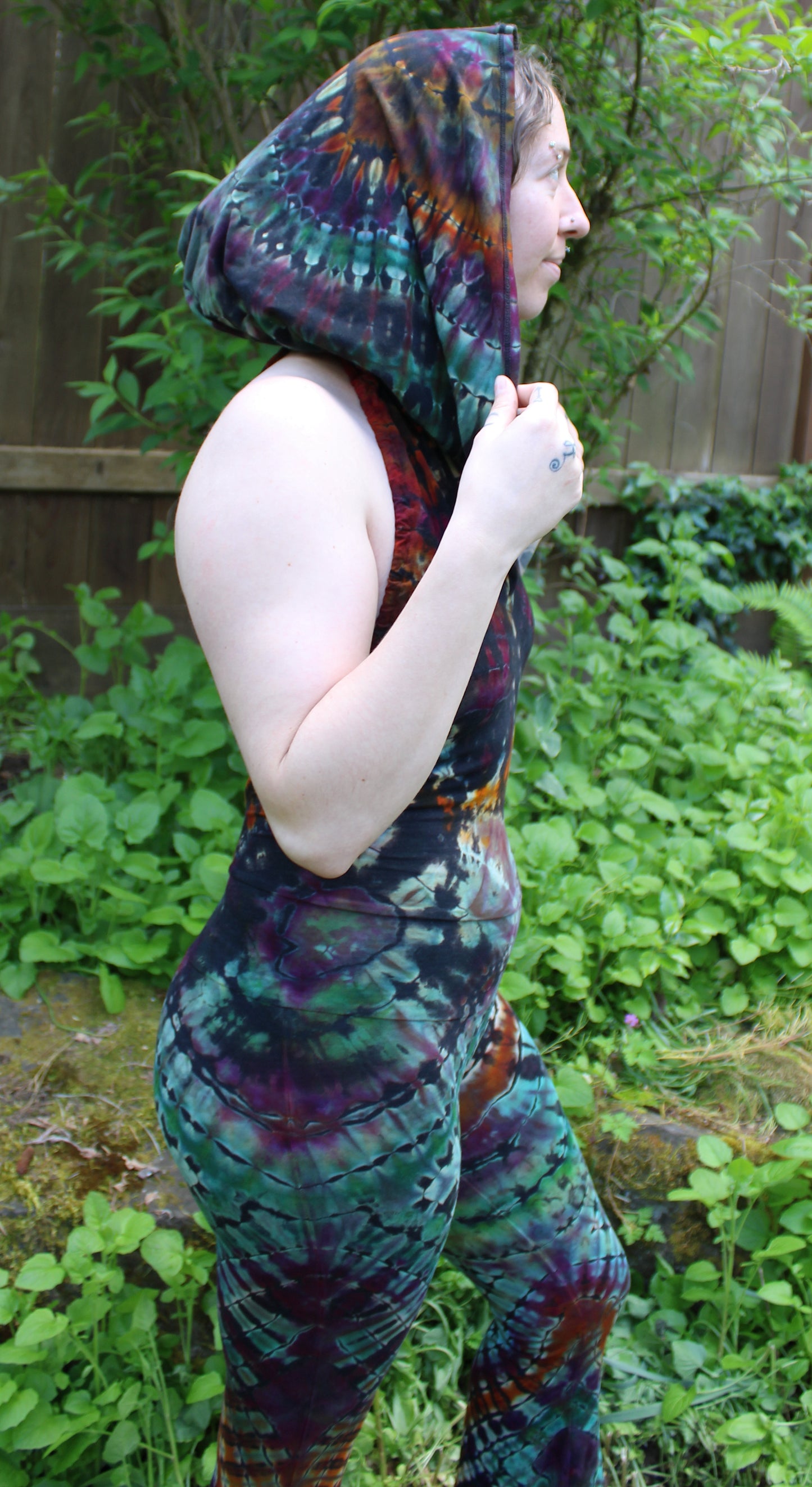S - "Space Rainbow" Reverse Dye Firebird Onesie