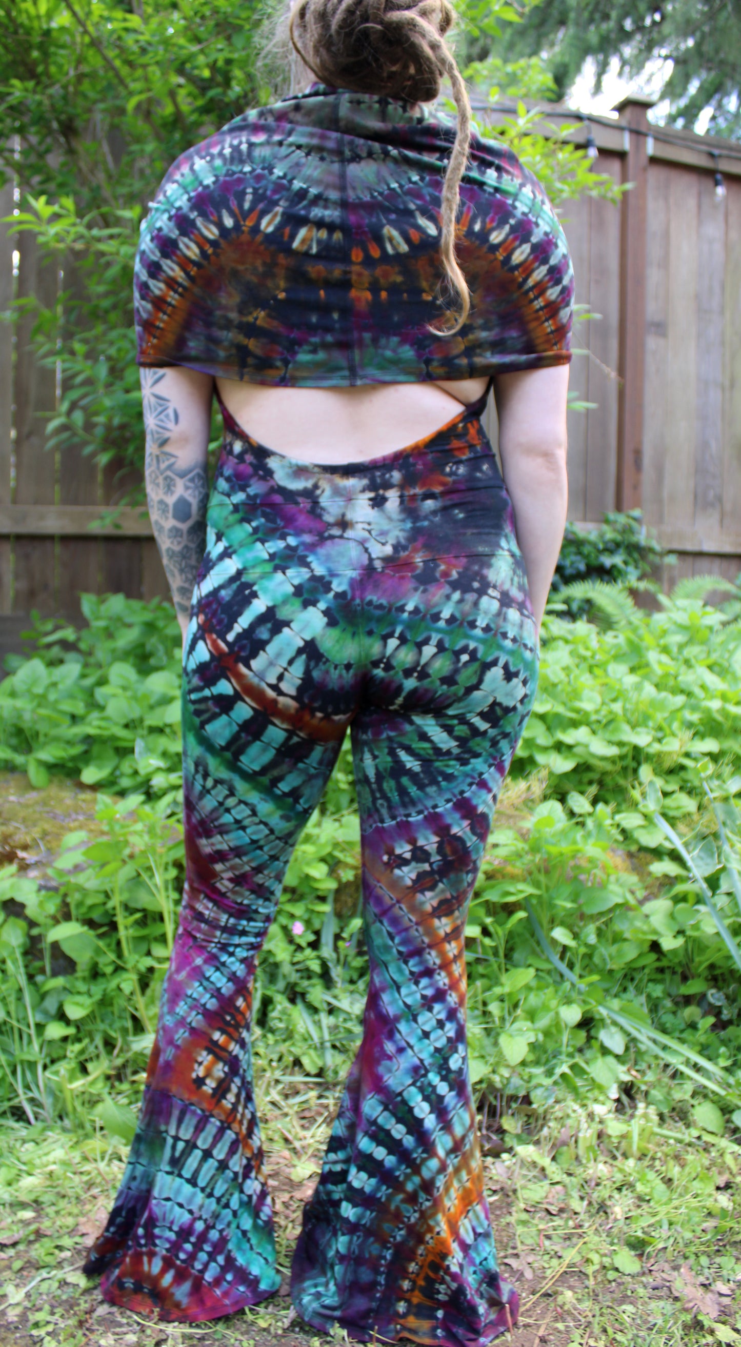 S - "Space Rainbow" Reverse Dye Firebird Onesie