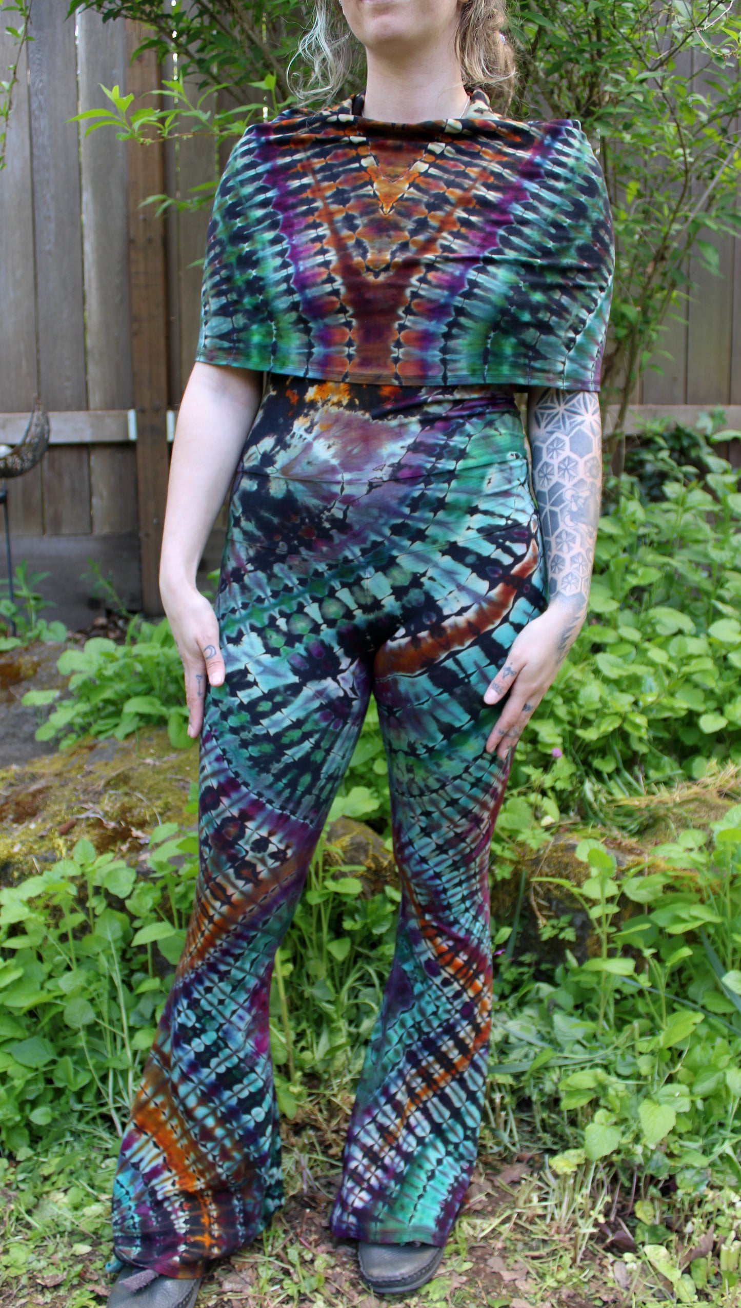 S - "Space Rainbow" Reverse Dye Firebird Onesie