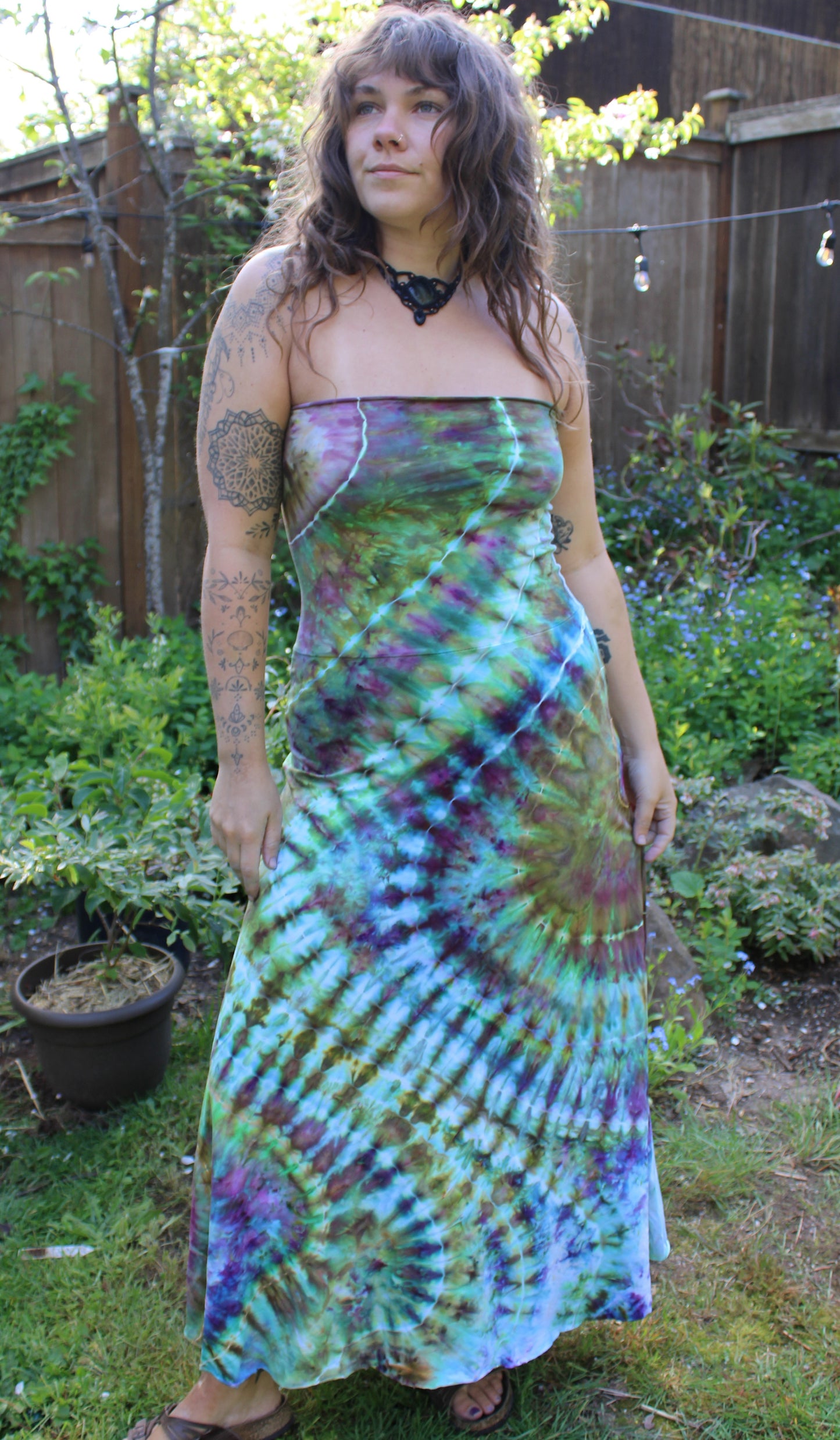 "Psychedelic Easter Egg" - Maxi Skirt/Dress