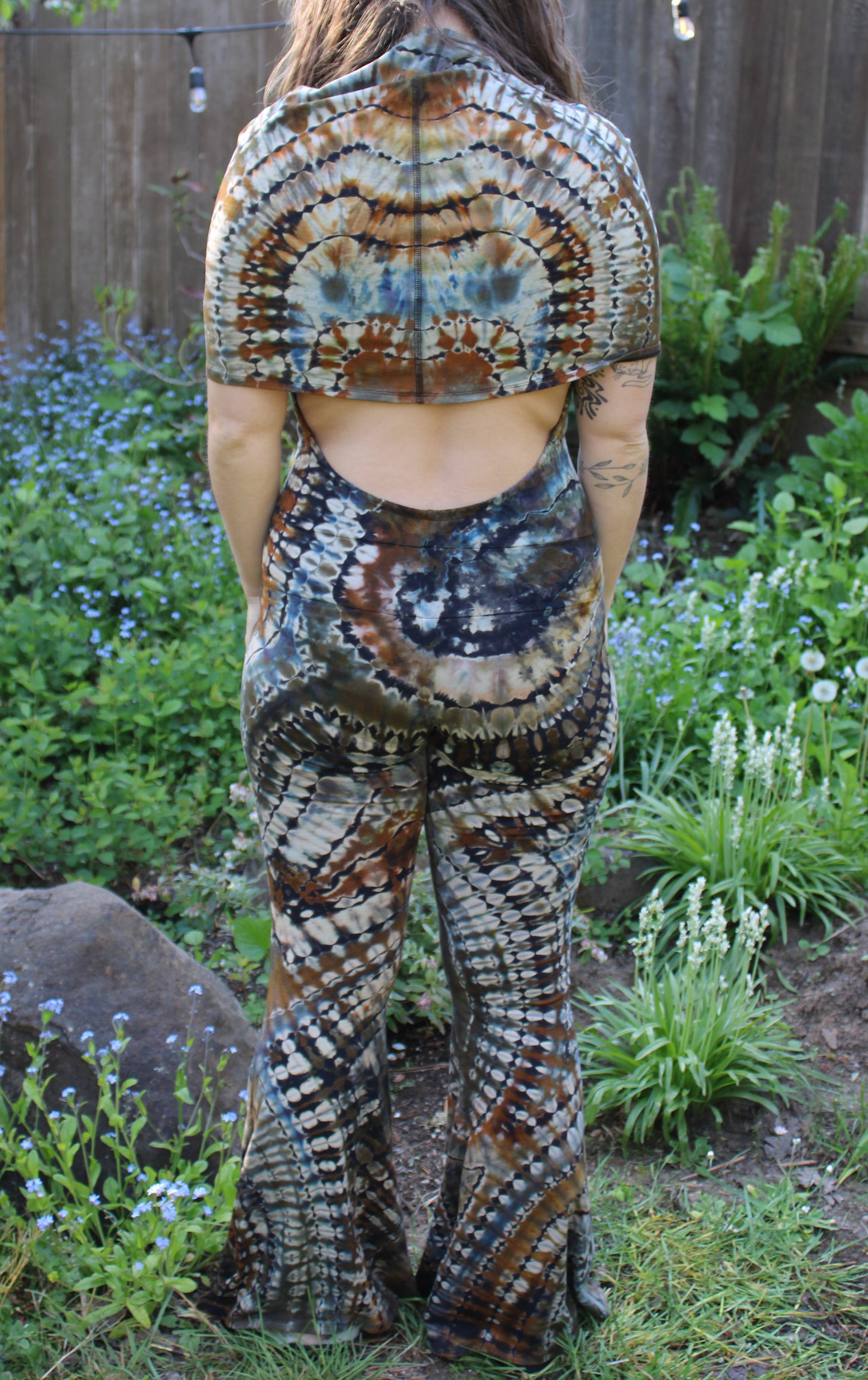 L - "Cosmic Calico" Reverse Dye Firebird Onesie