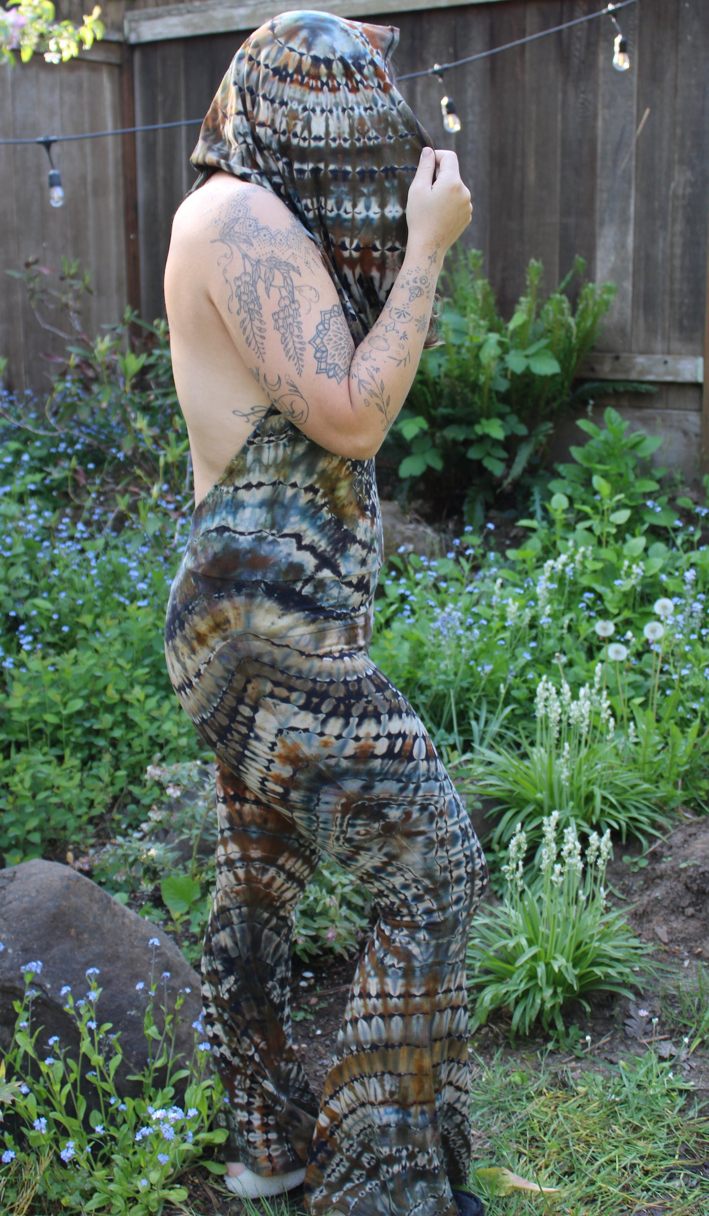 L - "Cosmic Calico" Reverse Dye Firebird Onesie