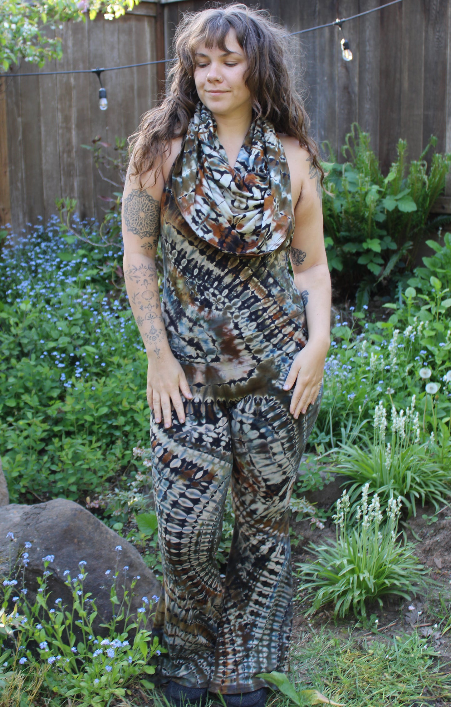 L - "Cosmic Calico" Reverse Dye Firebird Onesie