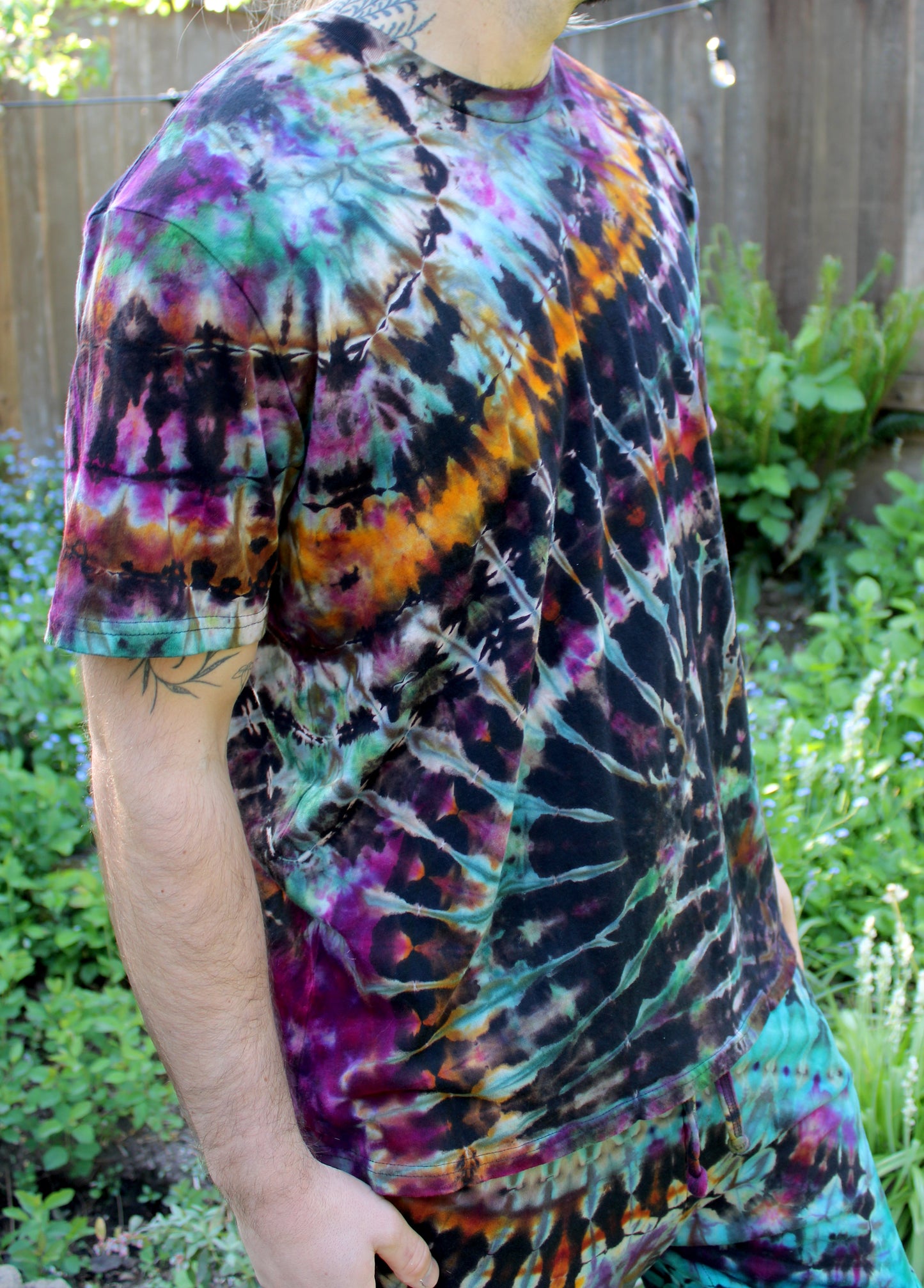 XL - "Space Fiesta” Reverse Dyed Tee Shirt