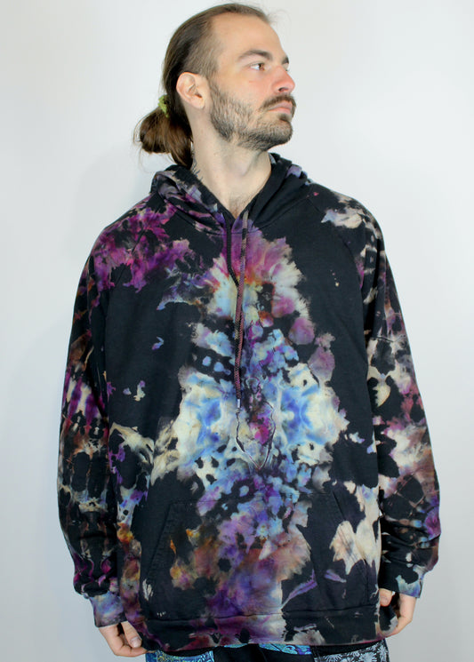 3XL - "Ancient Cyborg" Pullover Reverse Dyed Hoodie