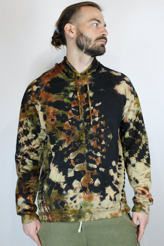 L - "Woven Nature" Pullover Reverse Dyed Hoodie