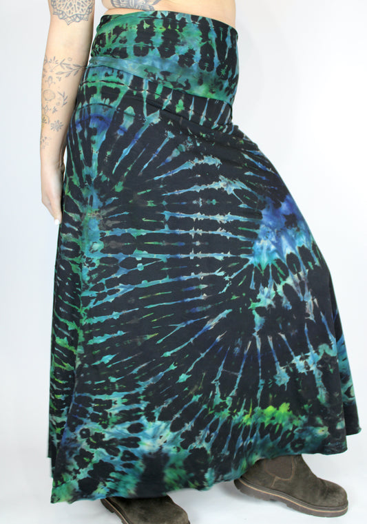 "Wave of Electricity" - Reverse Dyed Maxi Skirt/Dress
