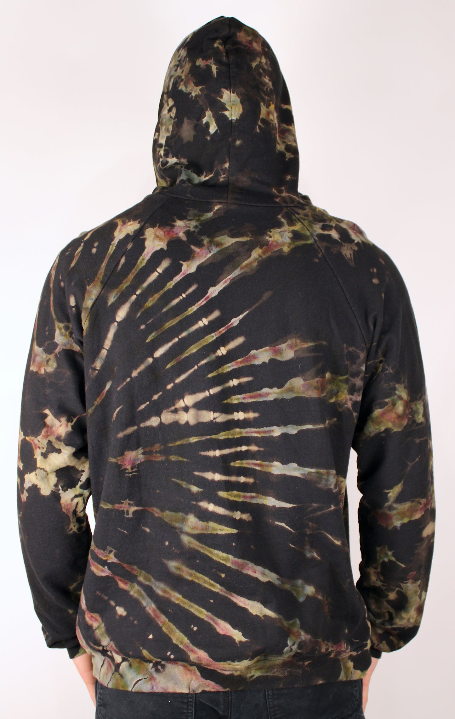 L - "Orb Spider" Pullover Reverse Dyed Hoodie