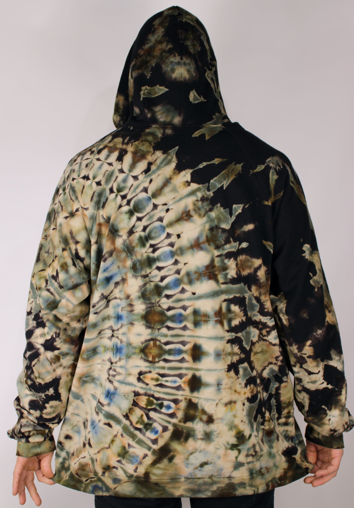 2XL - "Gears of Time" Pullover Reverse Dyed Hoodie