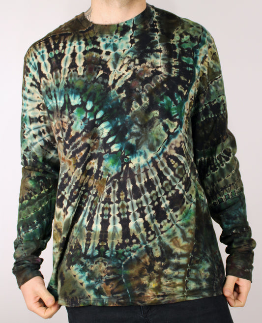 XL - “Water Web” Reverse Dye Long Sleeve Shirt