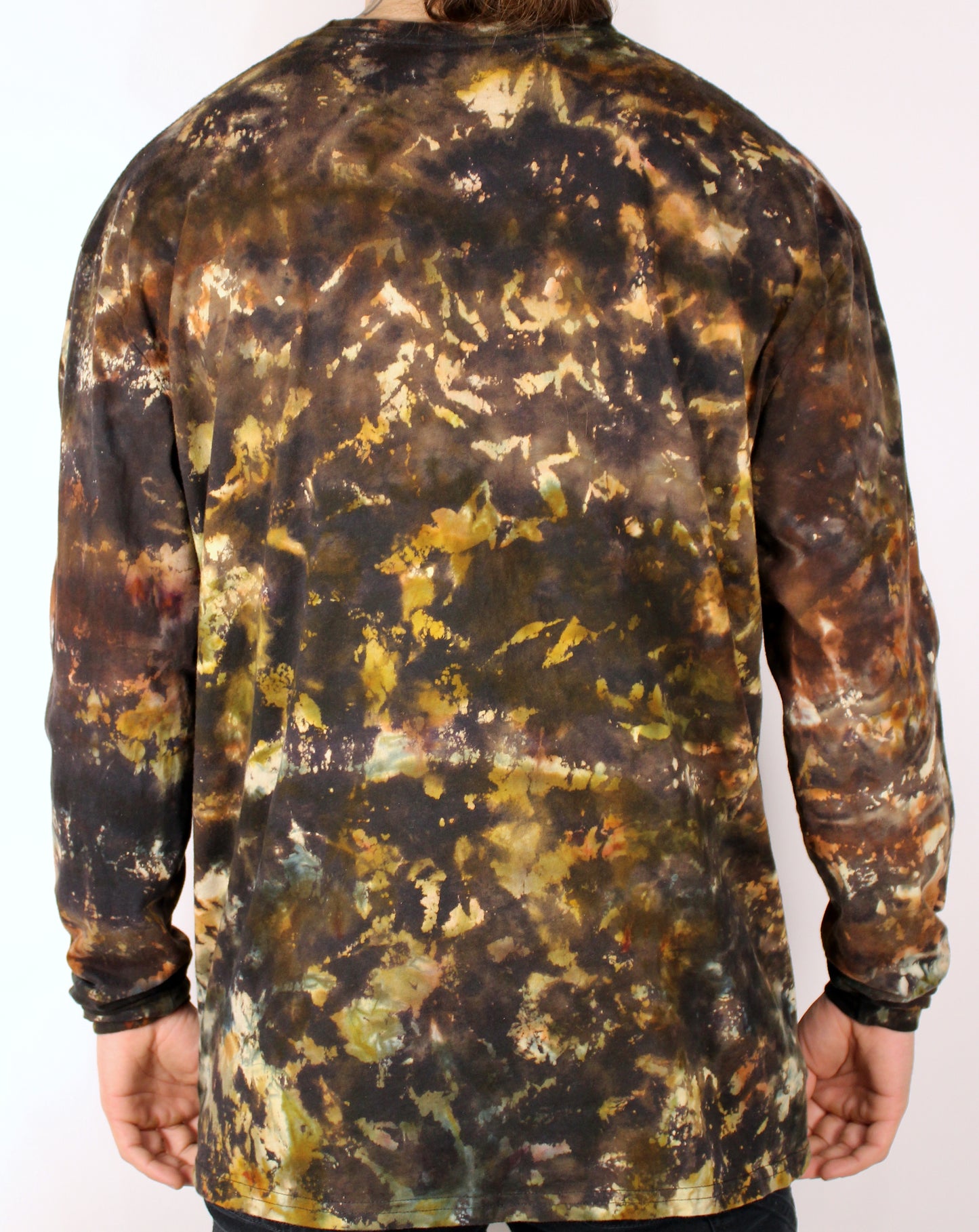 2XL - “Autumn Rorschach ” Reverse Dye Long Sleeve Shirt