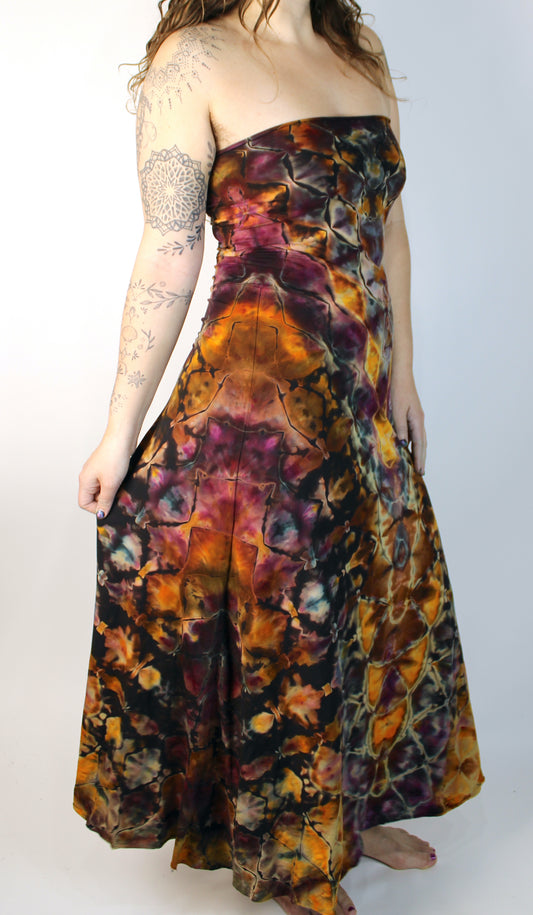 "Autumn Leaves" - Reverse Dyed Maxi Skirt/Dress