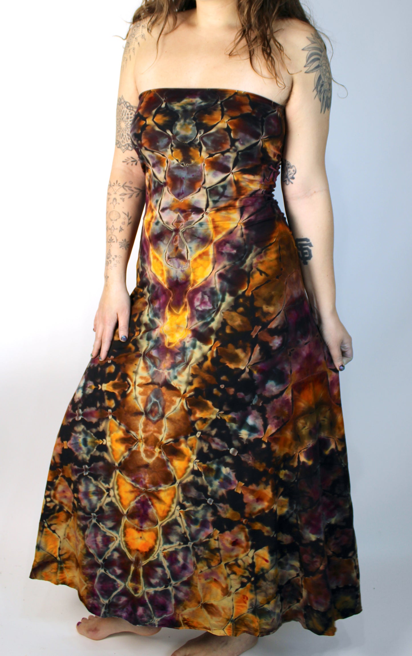 "Autumn Leaves" - Reverse Dyed Maxi Skirt/Dress