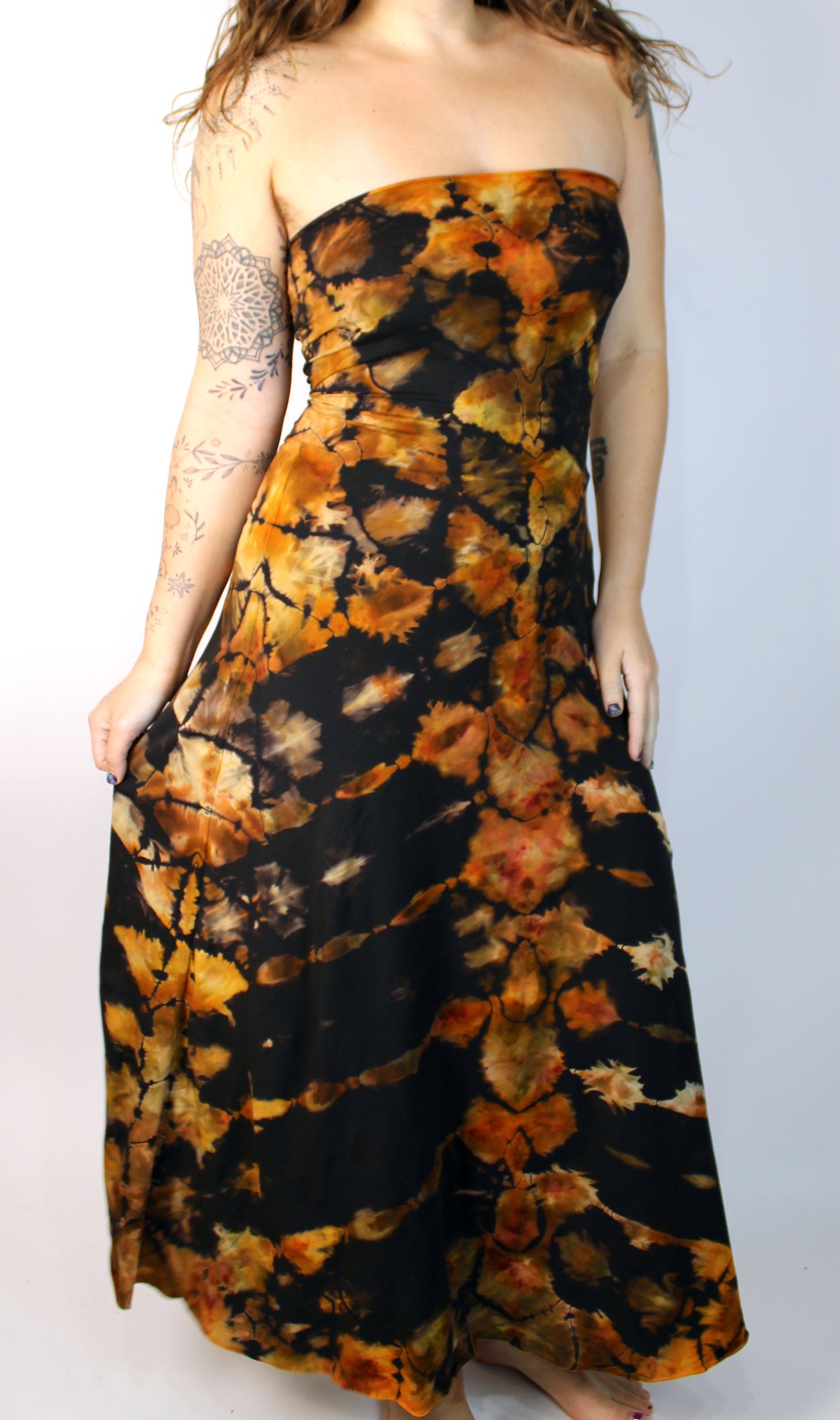 "Wildfire Ember" - Reverse Dyed Maxi Skirt/Dress