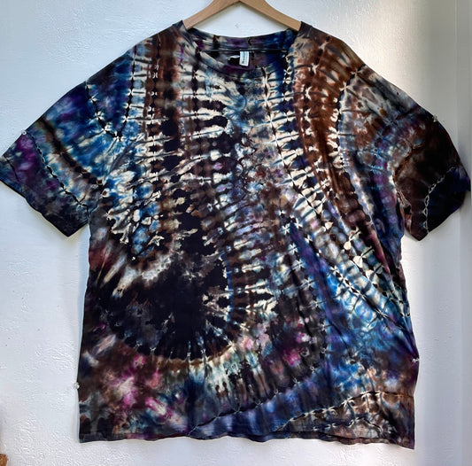 3XL - "Prismatic Portal ” Reverse Dyed Tee Shirt