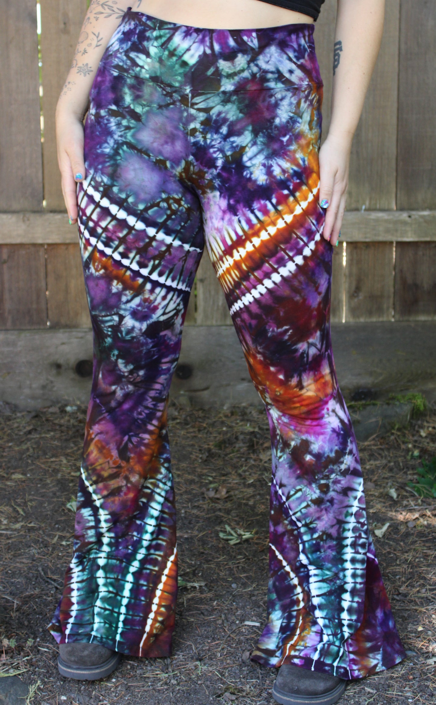 XL - "Space Rainbow" Slim Bell Bottoms