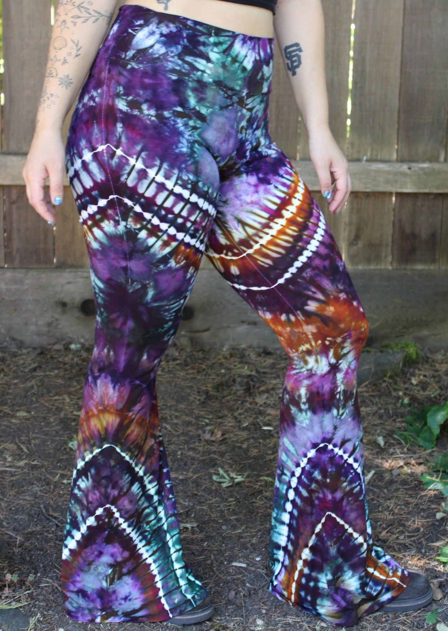 XL - "Space Rainbow" Slim Bell Bottoms