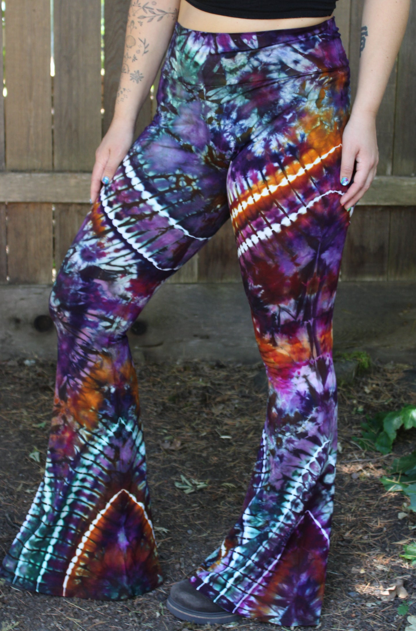 XL - "Space Rainbow" Slim Bell Bottoms