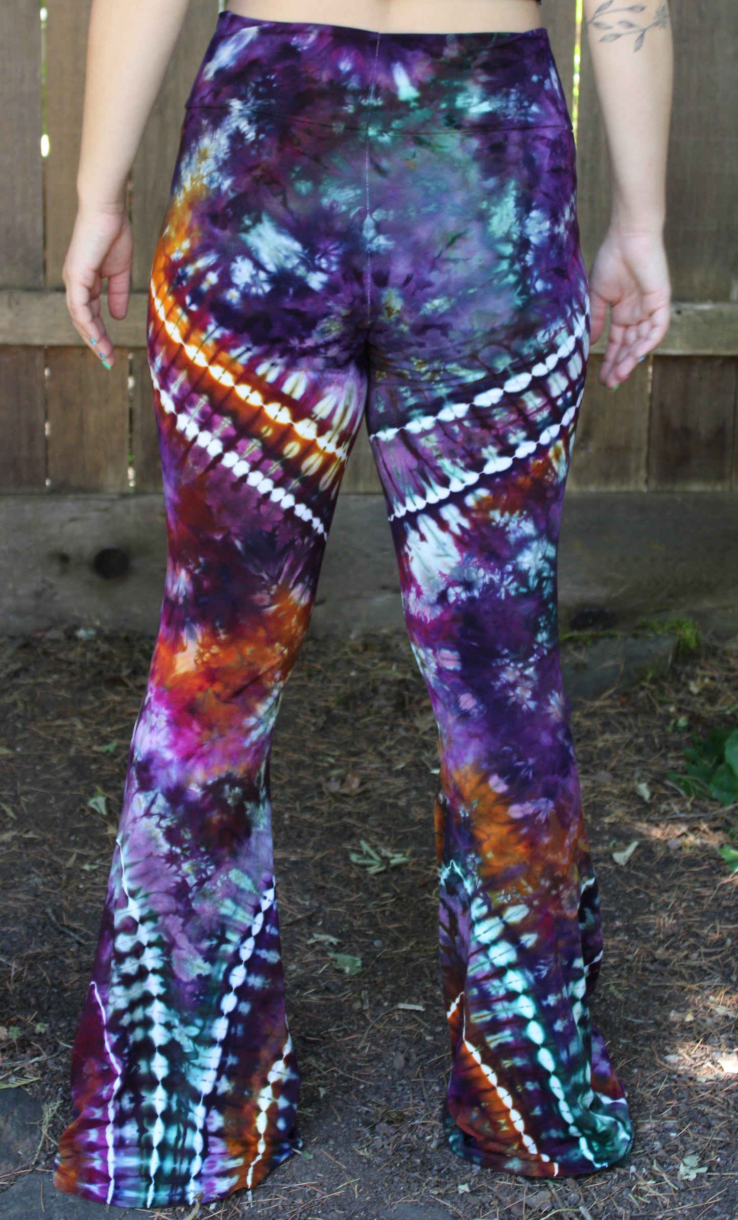 XL - "Space Rainbow" Slim Bell Bottoms