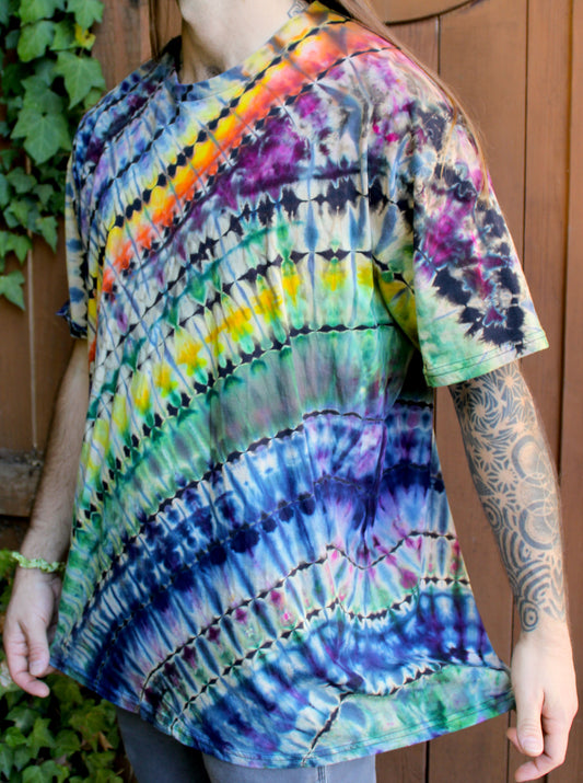 3XL - “Taste the Rainbow” Reverse Dyed Tee Shirt