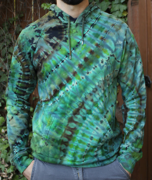 M - "Jade Stone" Reverse Dye Pullover Hoodie