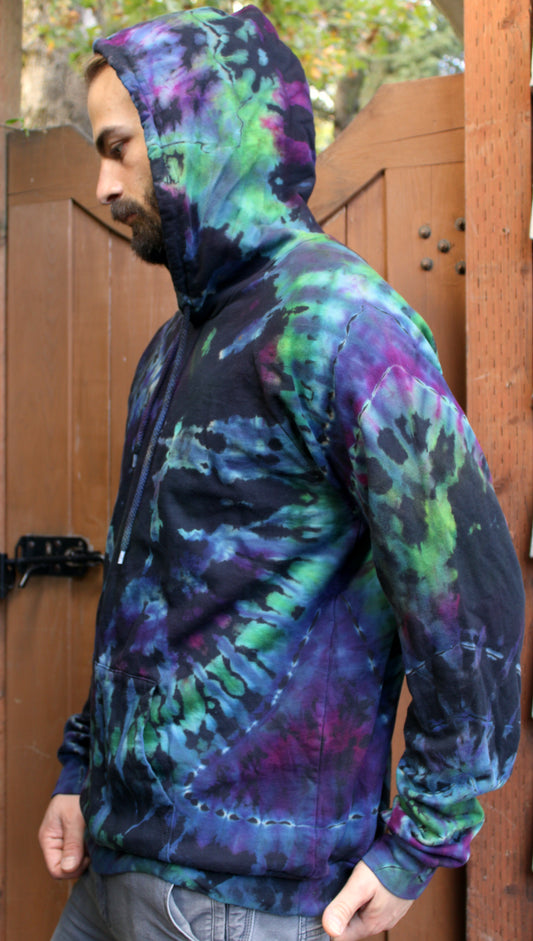 L - "Space Dust" Reverse Dye Pullover Hoodie