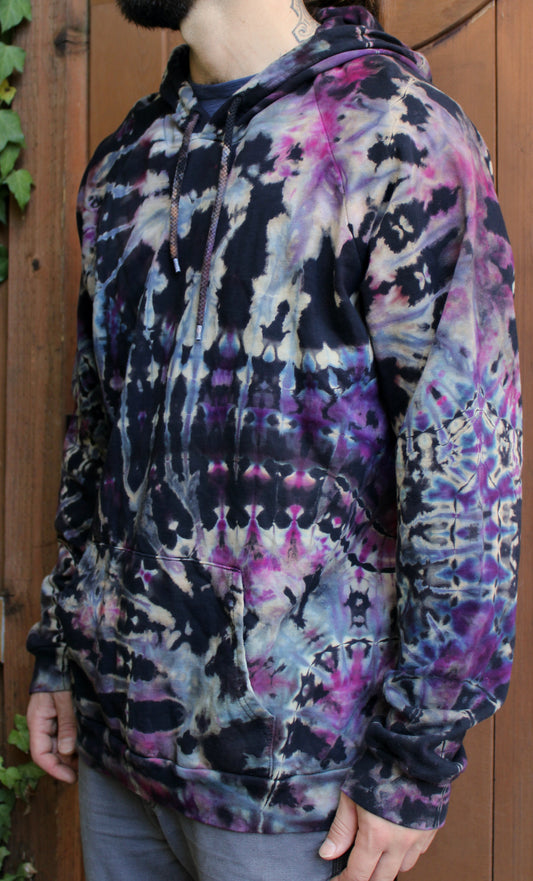 XL - "Dark Sorcery"  Reverse Dye Pullover Hoodie