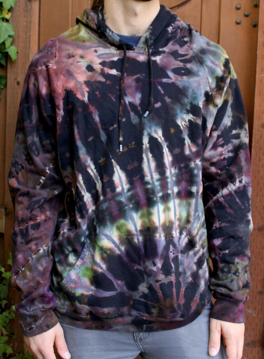 XL - "Mystic Mojo"  Reverse Dye Pullover Hoodie