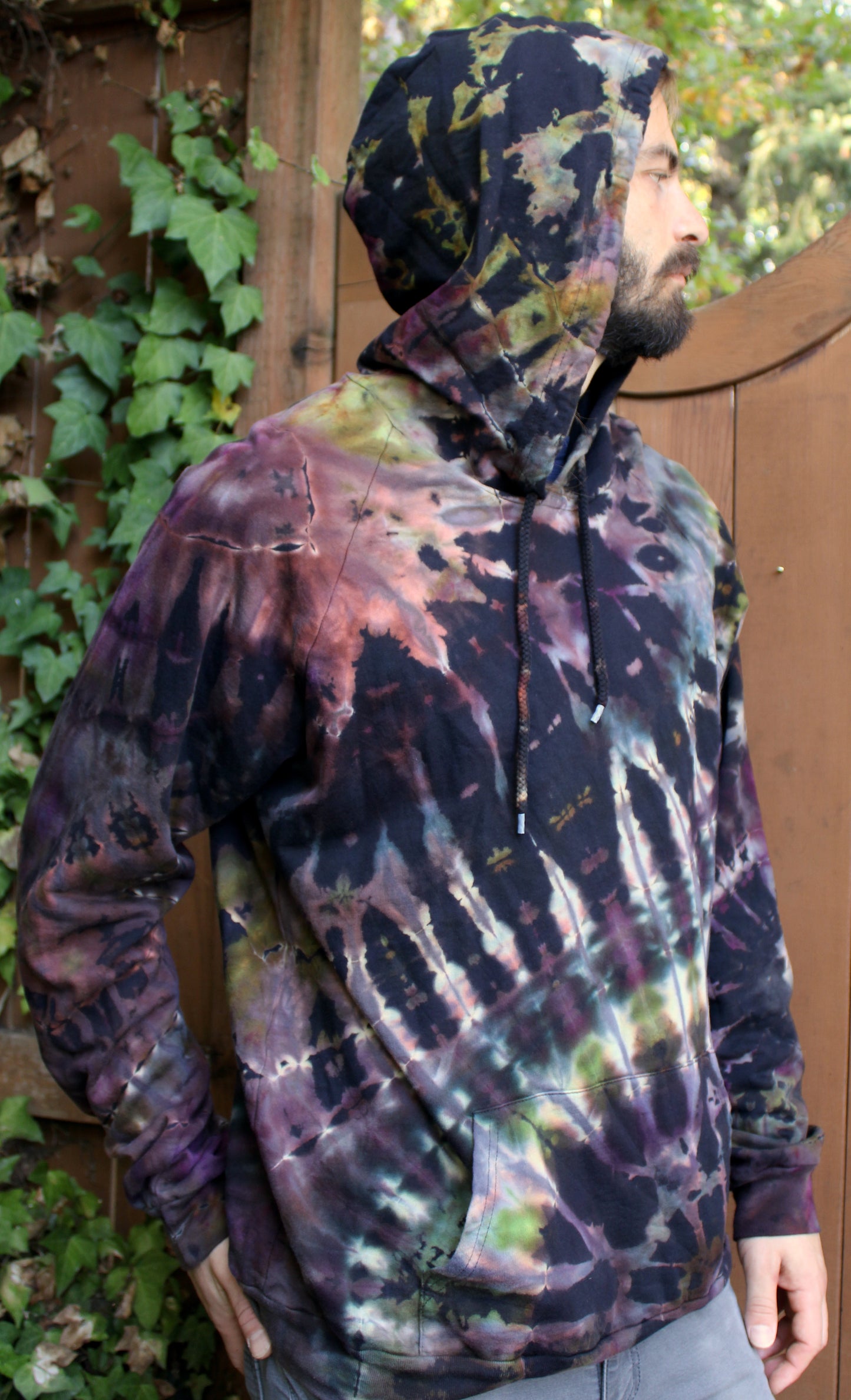 XL - "Mystic Mojo"  Reverse Dye Pullover Hoodie