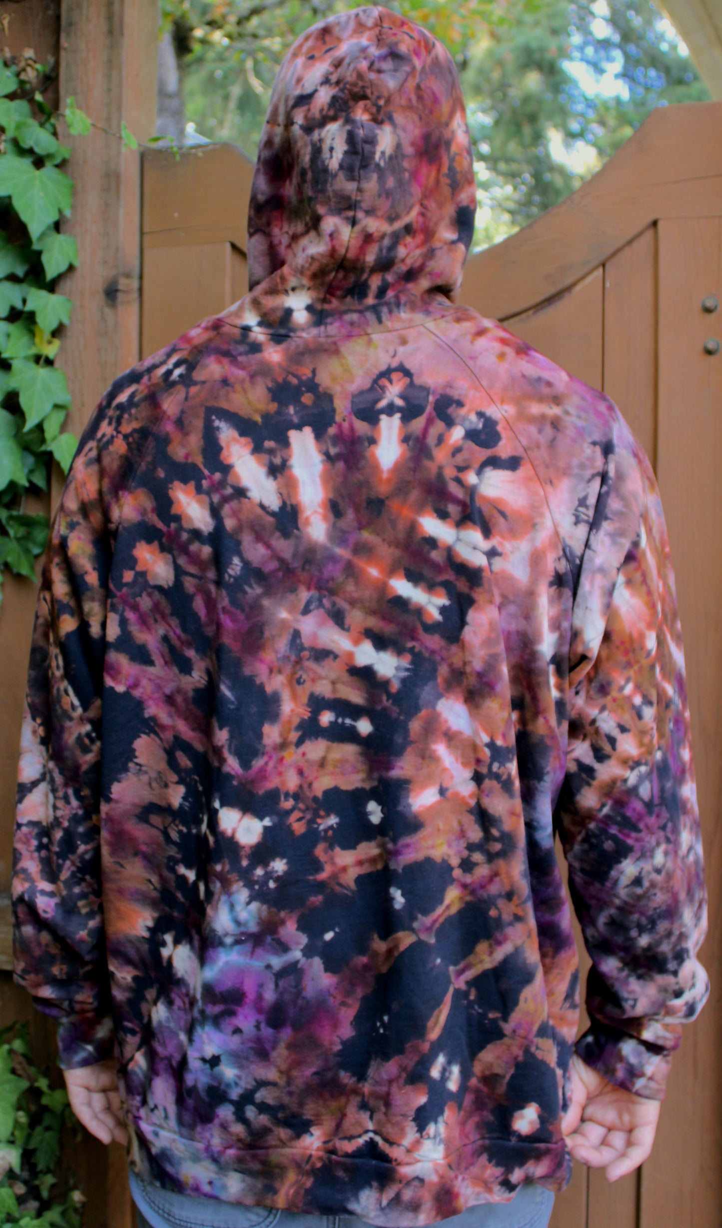 2XL - "Fall Zest"  Reverse Dye Pullover Hoodie