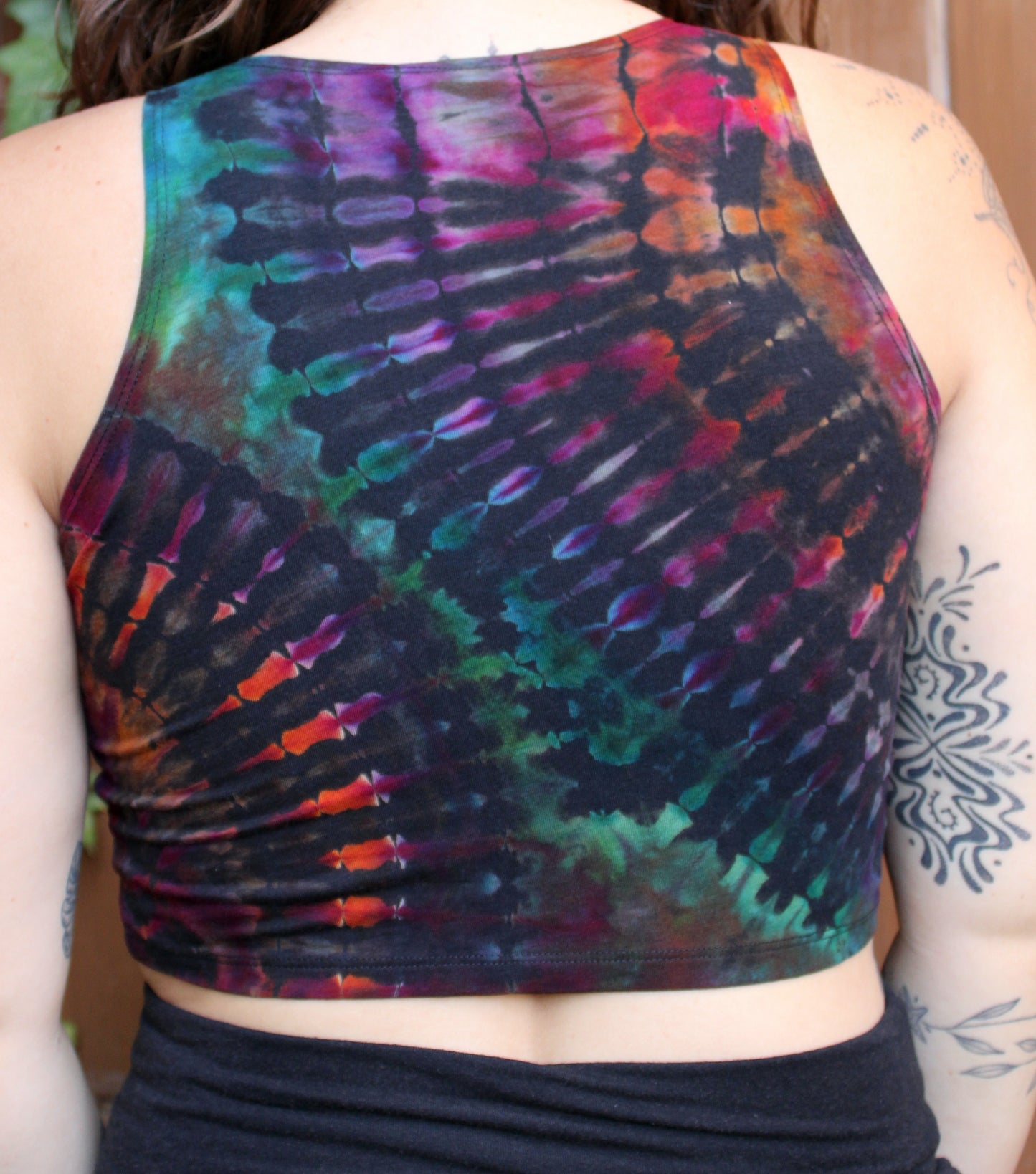 L - "Secret Spectra" Reverse Dyed Crop Tank