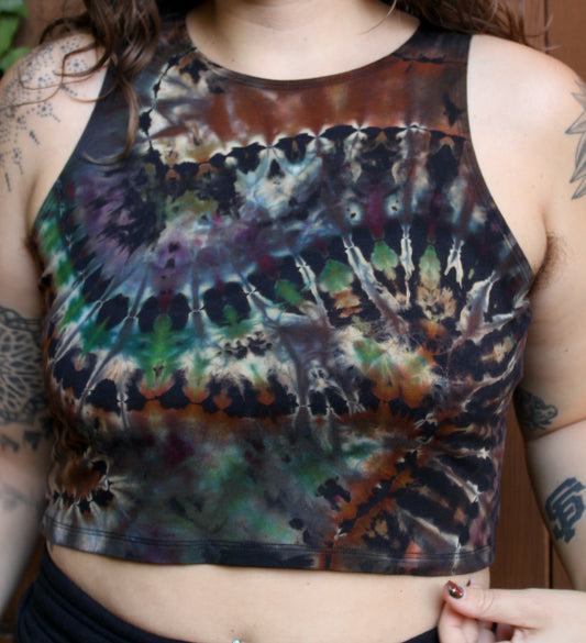 2XL - "Sands of Time" Reverse Dyed Crop Tank