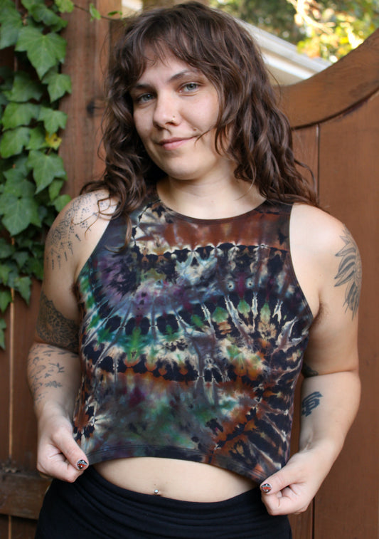 2XL - "Sands of Time" Reverse Dyed Crop Tank