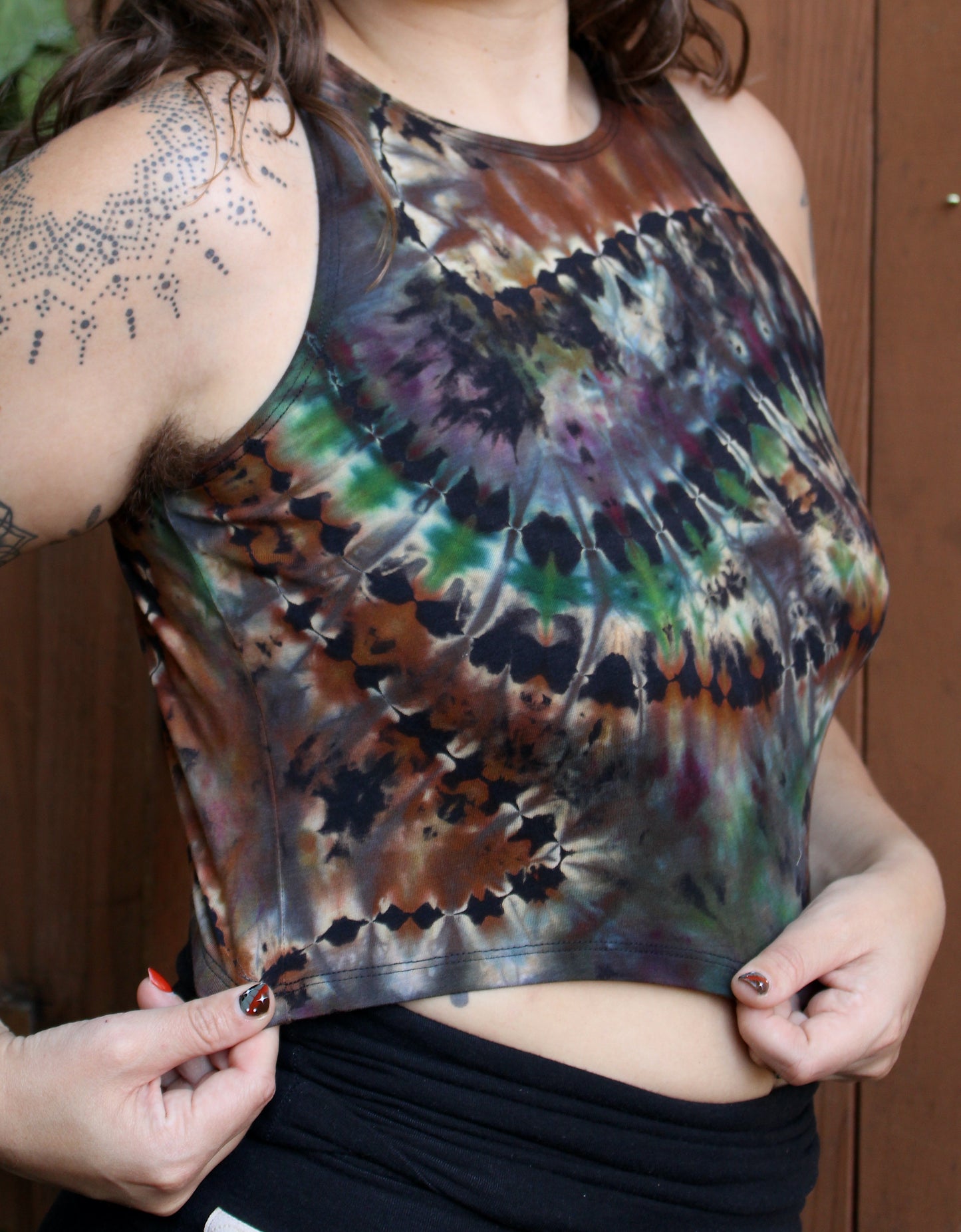 2XL - "Sands of Time" Reverse Dyed Crop Tank