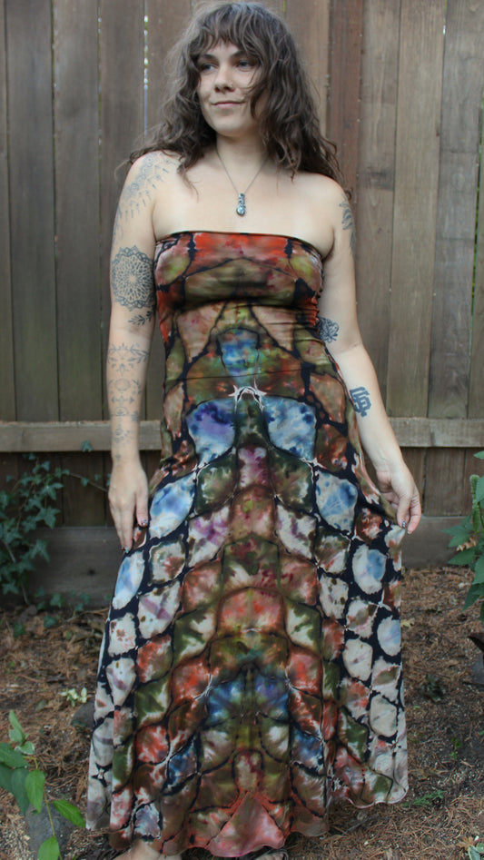 "Autumn Equinox" - Reverse Dyed Maxi Skirt/Dress