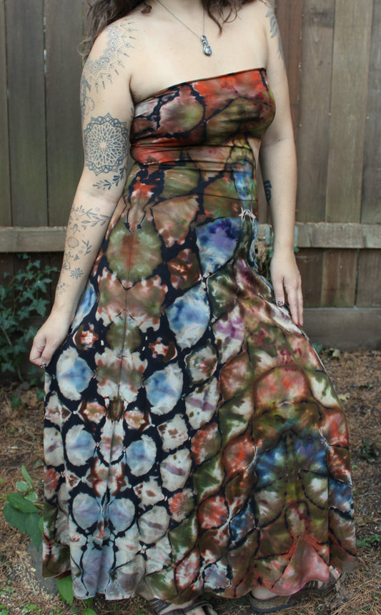 "Autumn Equinox" - Reverse Dyed Maxi Skirt/Dress