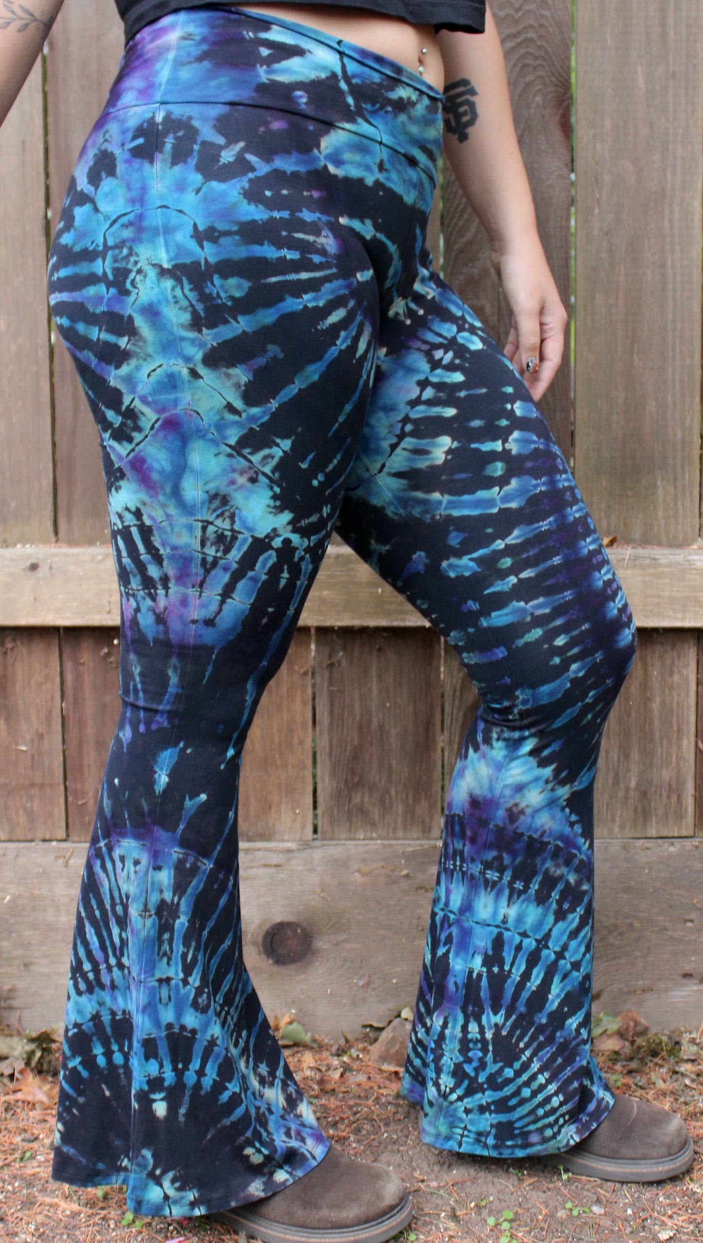 M - "Midnight Sky" Reverse Dyed Slim Bell Bottoms