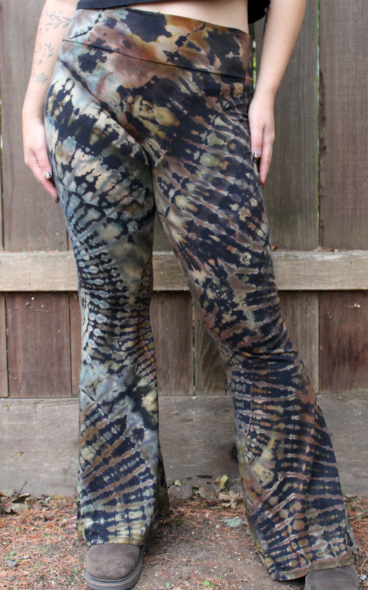 XL - "Chaga Tonic" Reverse Dyed Slim Bell Bottoms