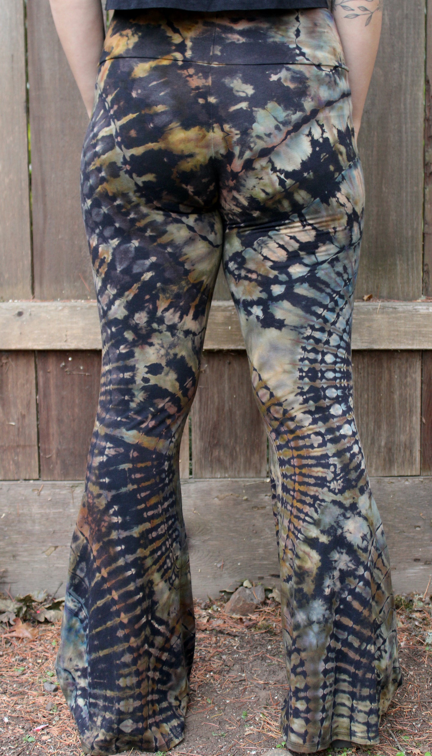 XL - "Chaga Tonic" Reverse Dyed Slim Bell Bottoms