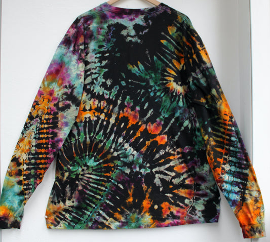 3XL - “Rainbow Snail” Reverse Dye Long Sleeve Shirt