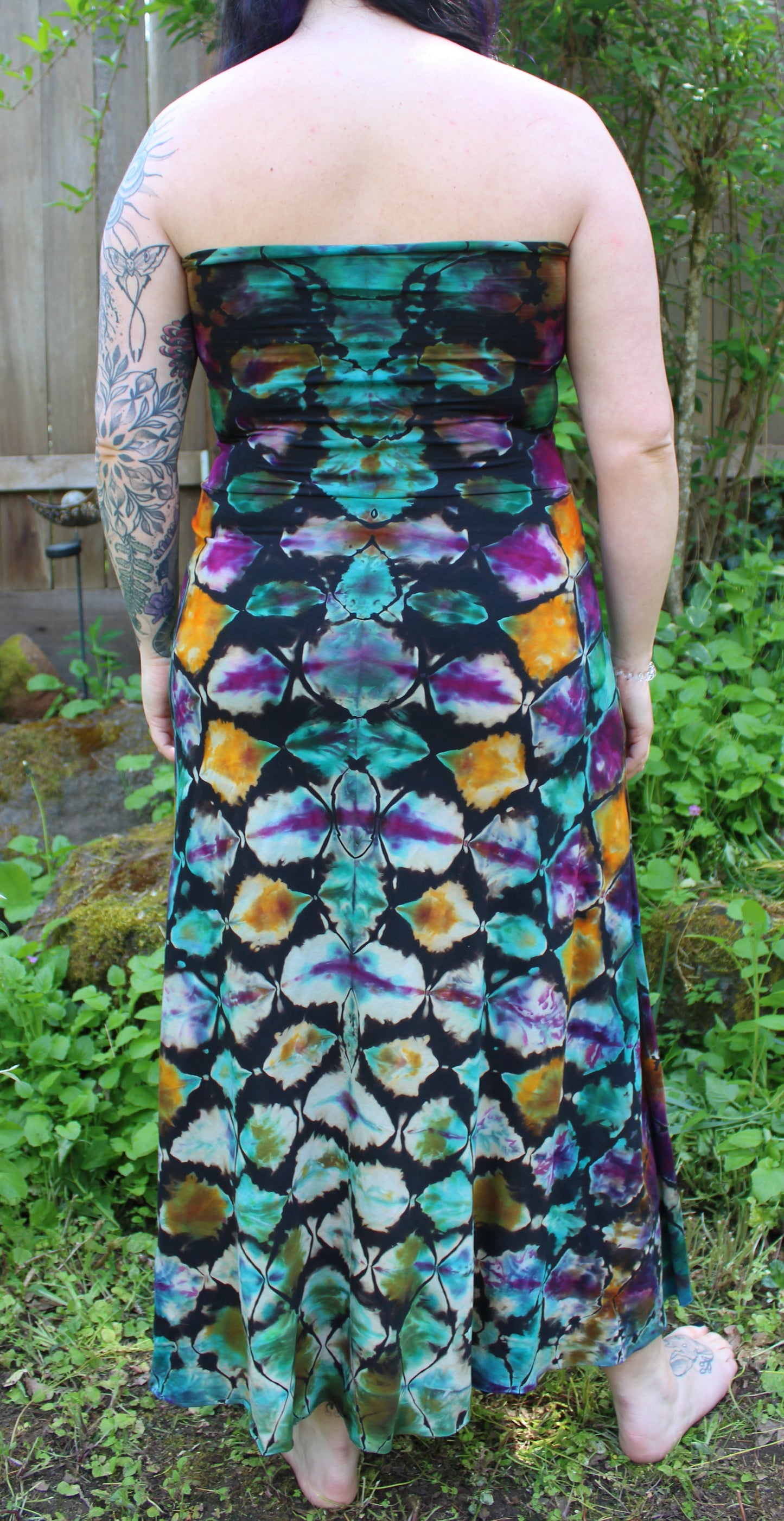 "Kaleidoscope" - Reverse Dyed Maxi Skirt/Dress