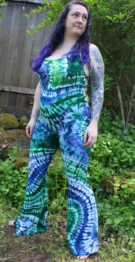 M/L - "Crystalized River" Engineer Onesie