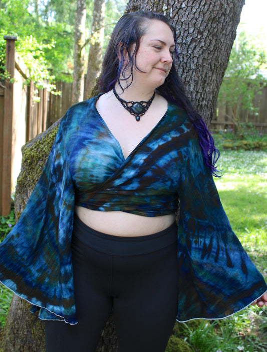 "Deep Sea Mermaid Queen" - Wrap Top