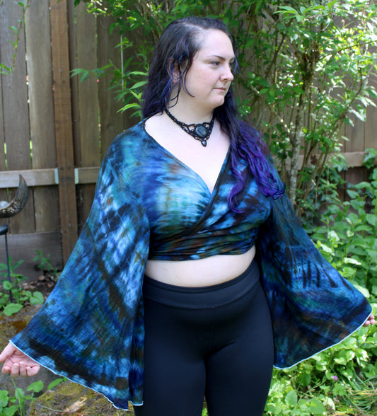 "Deep Sea Mermaid Queen" - Wrap Top