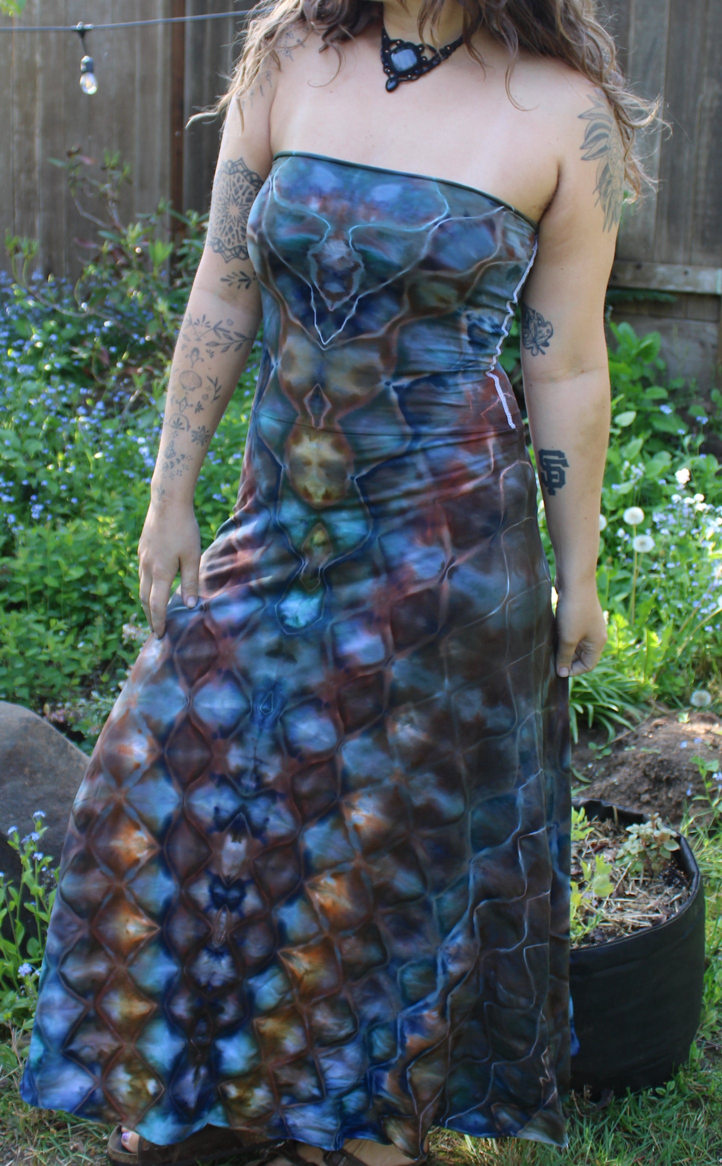 "Pillars of Azurite" - Maxi Skirt/Dress