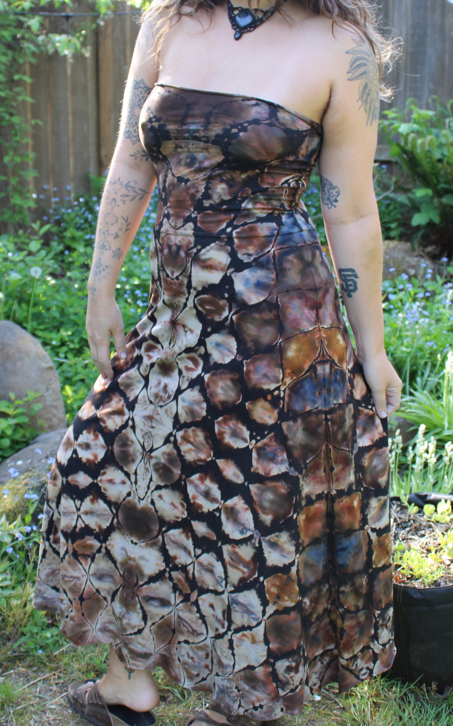 "Woven Earth" - Reverse Dyed Maxi Skirt/Dress